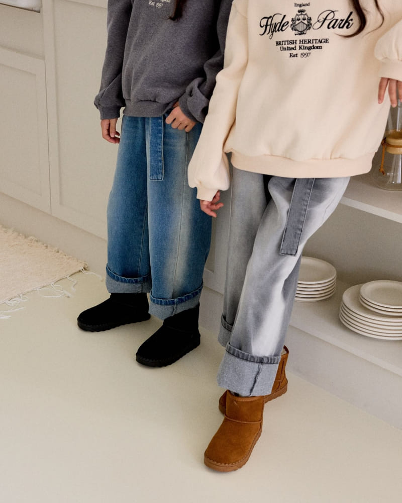 Sm2 - Korean Children Fashion - #prettylittlegirls - Brush Fleece Denim Pants - 6