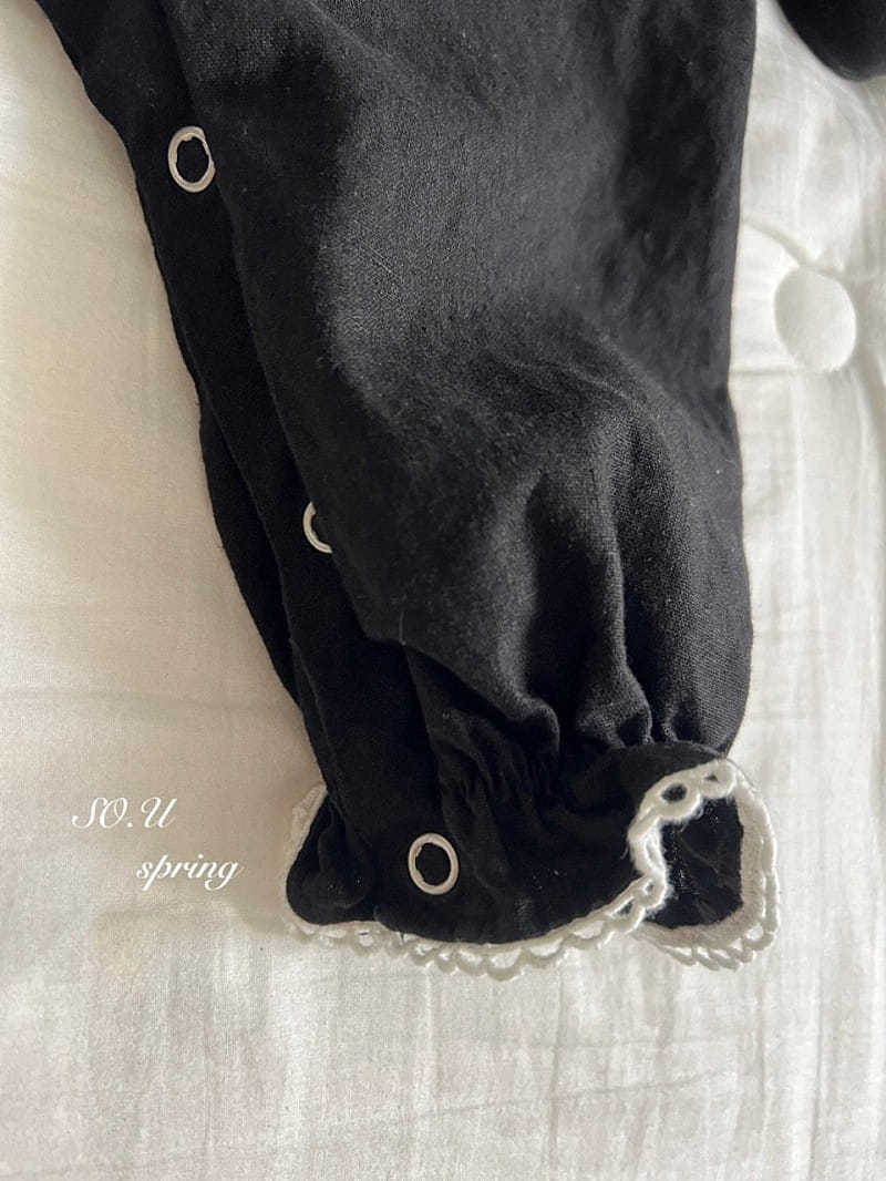 So U - Korean Baby Fashion - #babygirlfashion - linen Collar Jumpsuit - 3