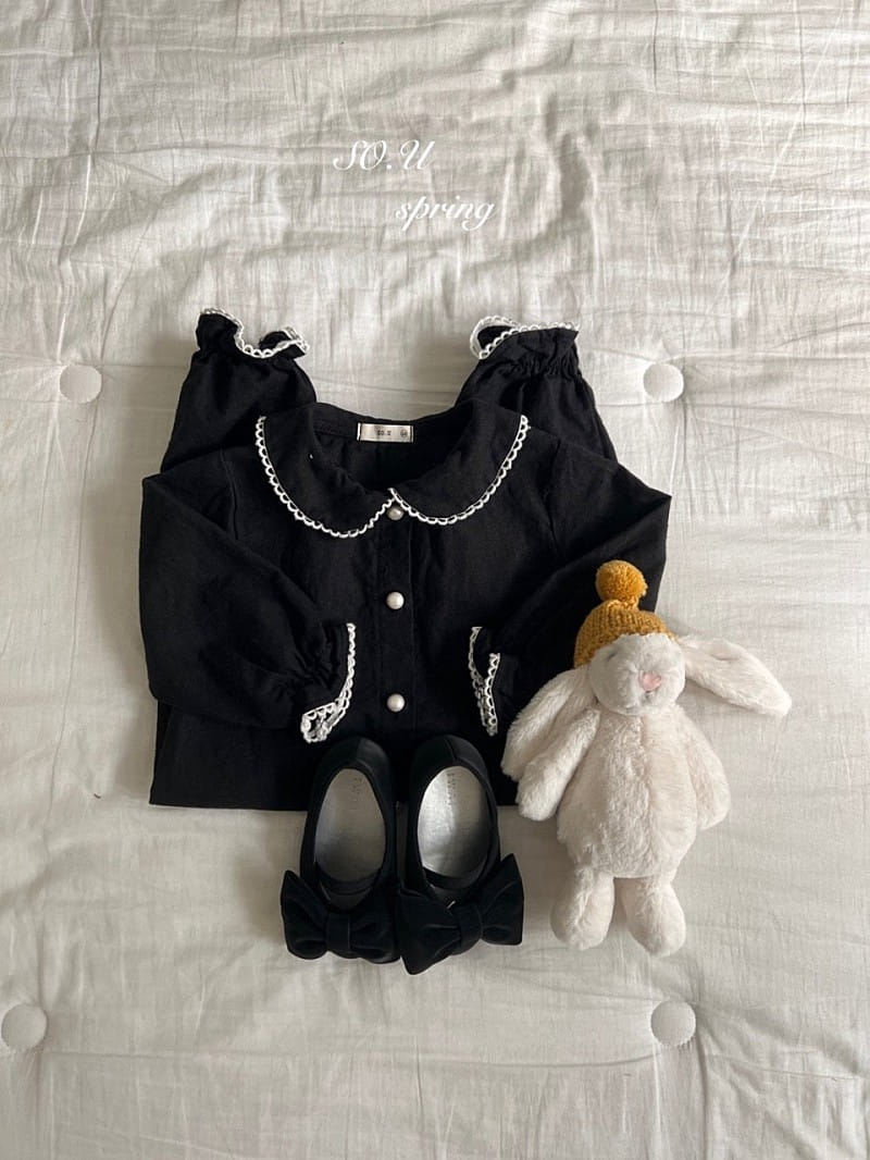 So U - Korean Baby Fashion - #babyoninstagram - linen Collar Jumpsuit - 5