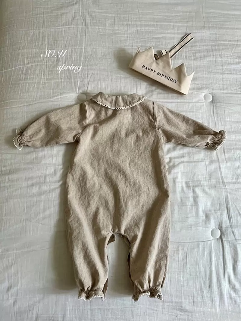 So U - Korean Baby Fashion - #onlinebabyboutique - linen Collar Jumpsuit - 10