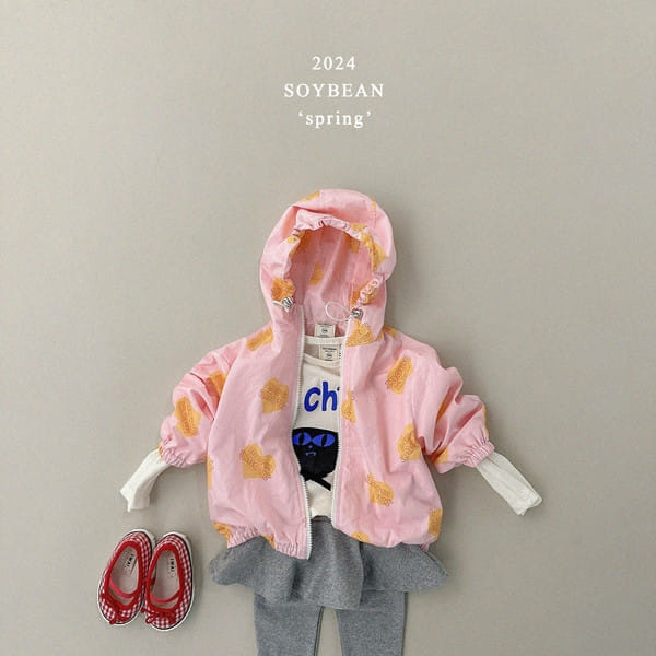 Soybean - Korean Children Fashion - #childofig - Heart Windbreak - 5
