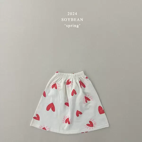 Soybean - Korean Children Fashion - #childofig - Pew Pew Heart Long Skirt - 8