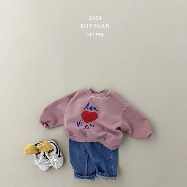 Soybean - Korean Children Fashion - #childrensboutique - Dyeing Heart Sweatshirt - 6