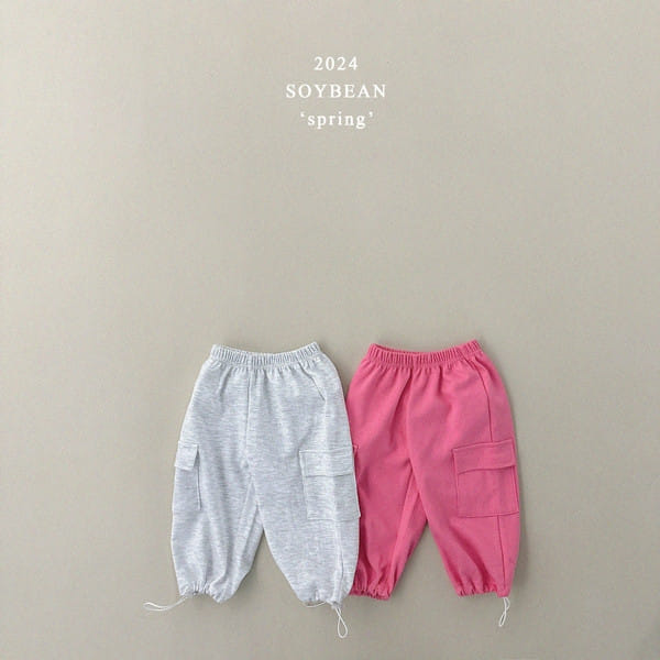 Soybean - Korean Children Fashion - #designkidswear - String Wide Cargo Pants