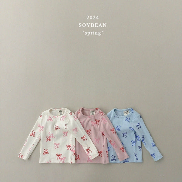 Soybean - Korean Children Fashion - #discoveringself - Span Ribbon Slim Tee