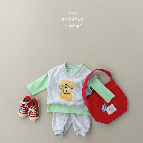 Soybean - Korean Children Fashion - #kidsshorts - Ready Go Top Bottom Set - 2