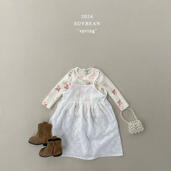Soybean - Korean Children Fashion - #kidsshorts - Span Ribbon Slim Tee - 3