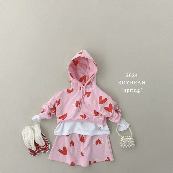 Soybean - Korean Children Fashion - #kidsstore - Heart Pew Pew Crop Hoody - 2