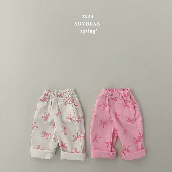 Soybean - Korean Children Fashion - #kidzfashiontrend - Ribbon Wide Pants