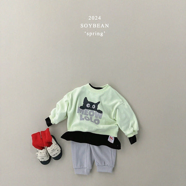Soybean - Korean Children Fashion - #littlefashionista - Lolo Color Top Bottom Set - 2
