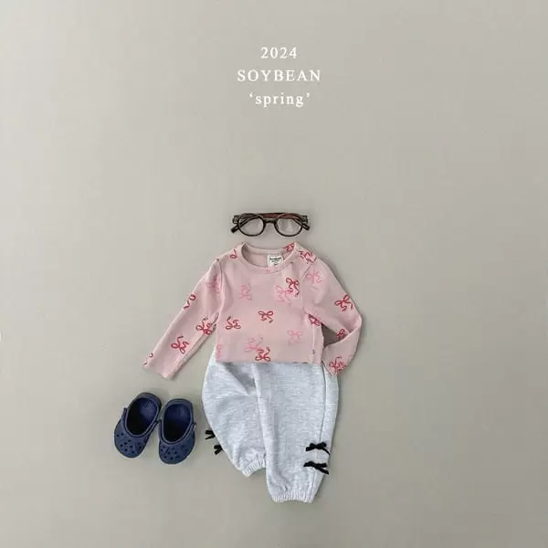 Soybean - Korean Children Fashion - #littlefashionista - Span Ribbon Slim Tee - 7