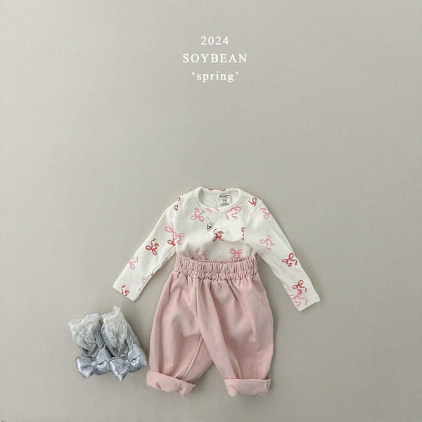 Soybean - Korean Children Fashion - #magicofchildhood - Span Ribbon Slim Tee - 8