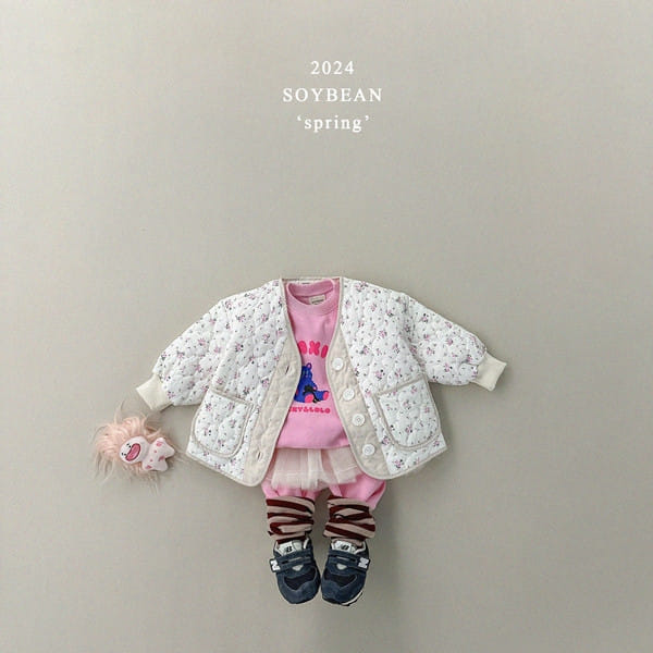 Soybean - Korean Children Fashion - #magicofchildhood - Spring Flower Scent Quilting Jacket - 4