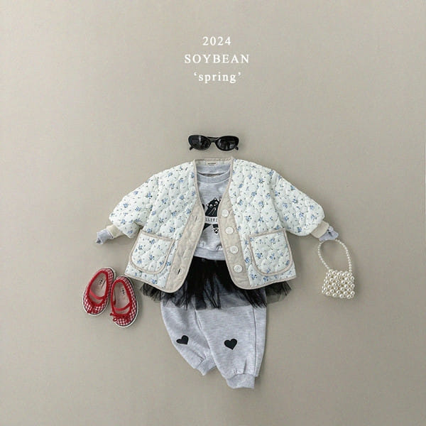 Soybean - Korean Children Fashion - #prettylittlegirls - Spring Flower Scent Quilting Jacket - 5