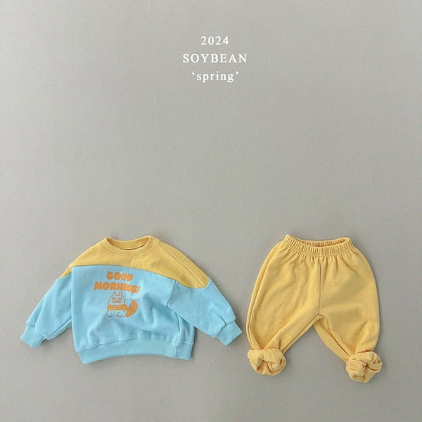 Soybean - Korean Children Fashion - #prettylittlegirls - Sleepy VBeaver Color Top Bottom Set - 9