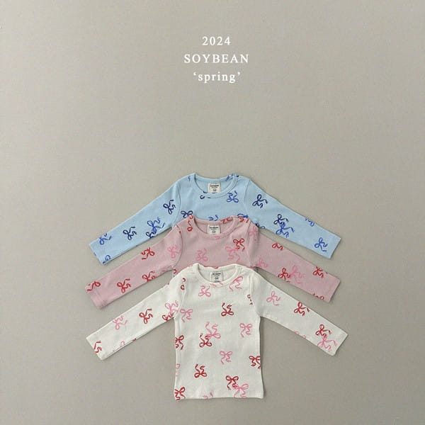 Soybean - Korean Children Fashion - #prettylittlegirls - Span Ribbon Slim Tee - 10
