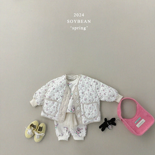 Soybean - Korean Children Fashion - #todddlerfashion - Spring Flower Scent Quilting Jacket - 6