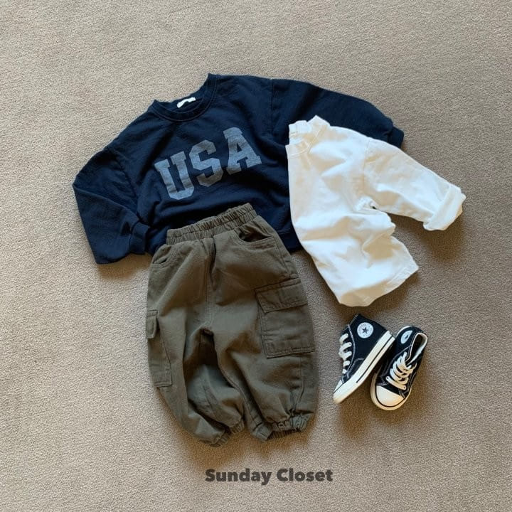 Sunday Closet - Korean Children Fashion - #littlefashionista - USA Sweatshirt - 9