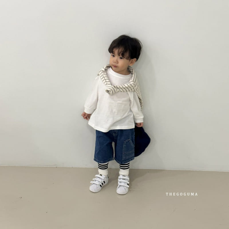 Thegoguma - Korean Children Fashion - #kidsshorts - Once Pocket Denim Pants - 3