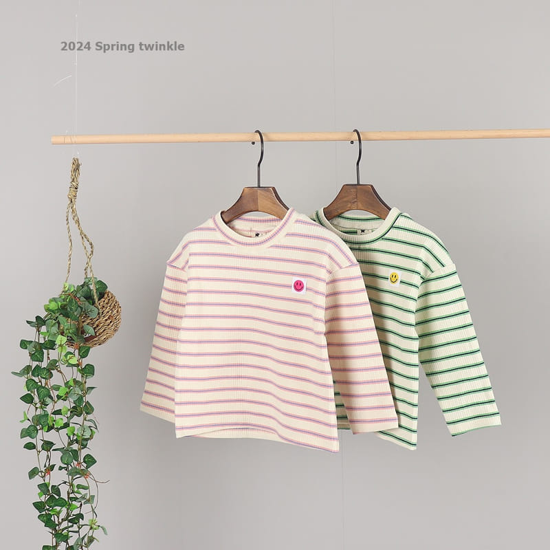 Twinkle - Korean Children Fashion - #childrensboutique - Stripe Rib Tee