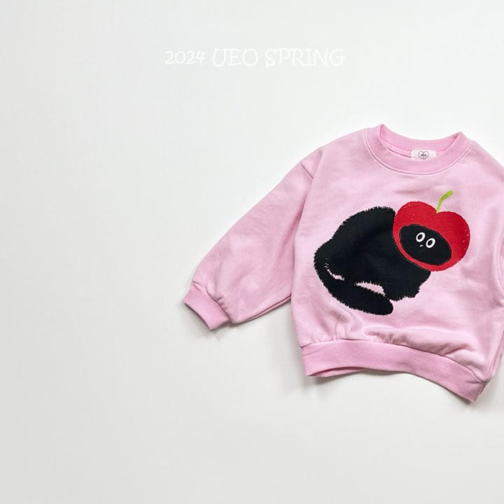 U Eo - Korean Children Fashion - #Kfashion4kids - Apple Cat Sweatshirt - 8