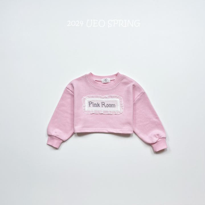 U Eo - Korean Children Fashion - #childofig - Pink Room Crop Sweatshirt - 5