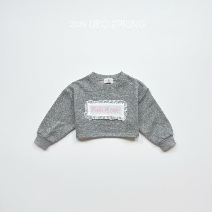 U Eo - Korean Children Fashion - #childrensboutique - Pink Room Crop Sweatshirt - 6