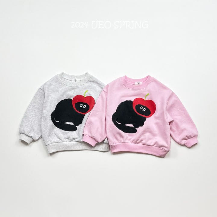 U Eo - Korean Children Fashion - #childrensboutique - Apple Cat Sweatshirt