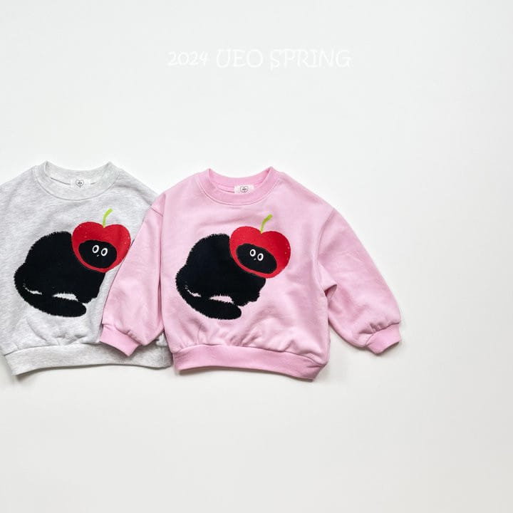 U Eo - Korean Children Fashion - #designkidswear - Apple Cat Sweatshirt - 2
