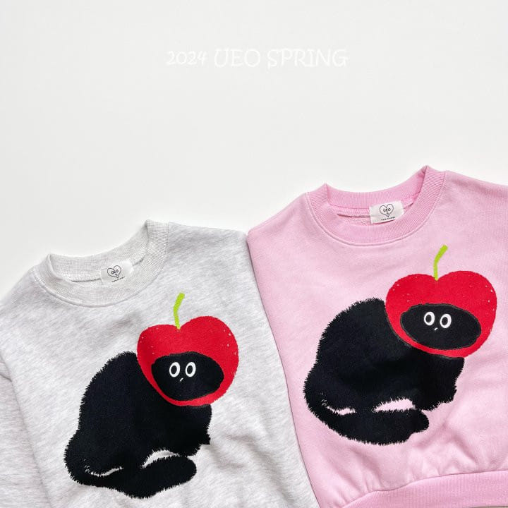 U Eo - Korean Children Fashion - #discoveringself - Apple Cat Sweatshirt - 3