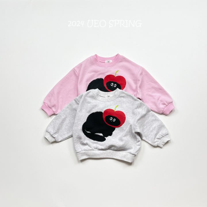 U Eo - Korean Children Fashion - #discoveringself - Apple Cat Sweatshirt - 4