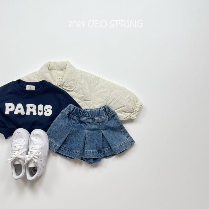 U Eo - Korean Children Fashion - #kidsshorts - Paris Crop Sweatshirt - 8