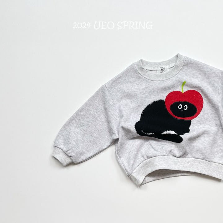 U Eo - Korean Children Fashion - #kidsstore - Apple Cat Sweatshirt - 6