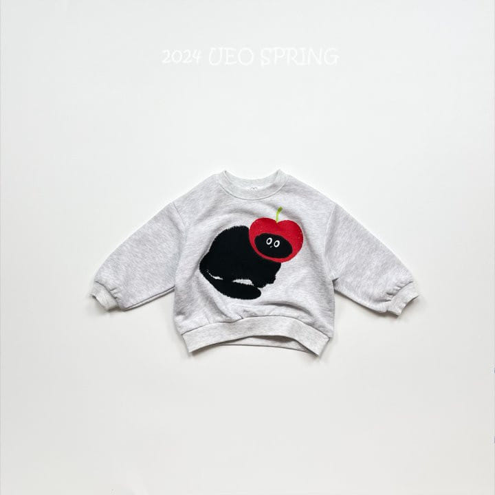 U Eo - Korean Children Fashion - #kidzfashiontrend - Apple Cat Sweatshirt - 7