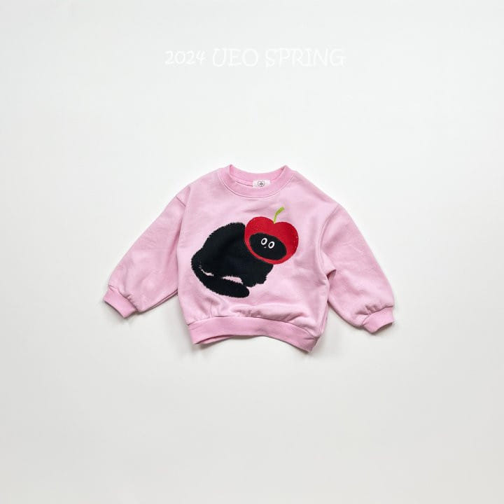 U Eo - Korean Children Fashion - #littlefashionista - Apple Cat Sweatshirt - 9