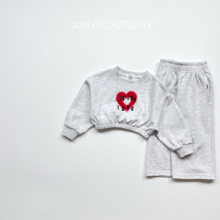 U Eo - Korean Children Fashion - #magicofchildhood - Love Heart Top Bottom Set - 9