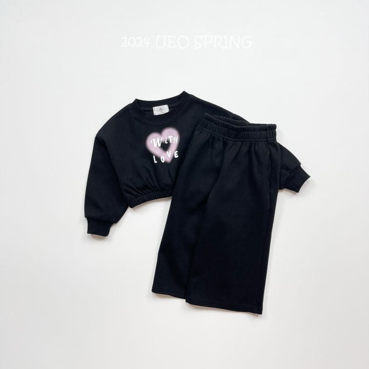U Eo - Korean Children Fashion - #minifashionista - Love Heart Top Bottom Set - 10