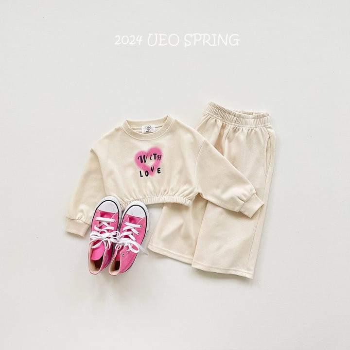 U Eo - Korean Children Fashion - #prettylittlegirls - Love Heart Top Bottom Set - 11