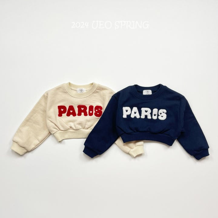 U Eo - Korean Children Fashion - #prettylittlegirls - Paris Crop Sweatshirt