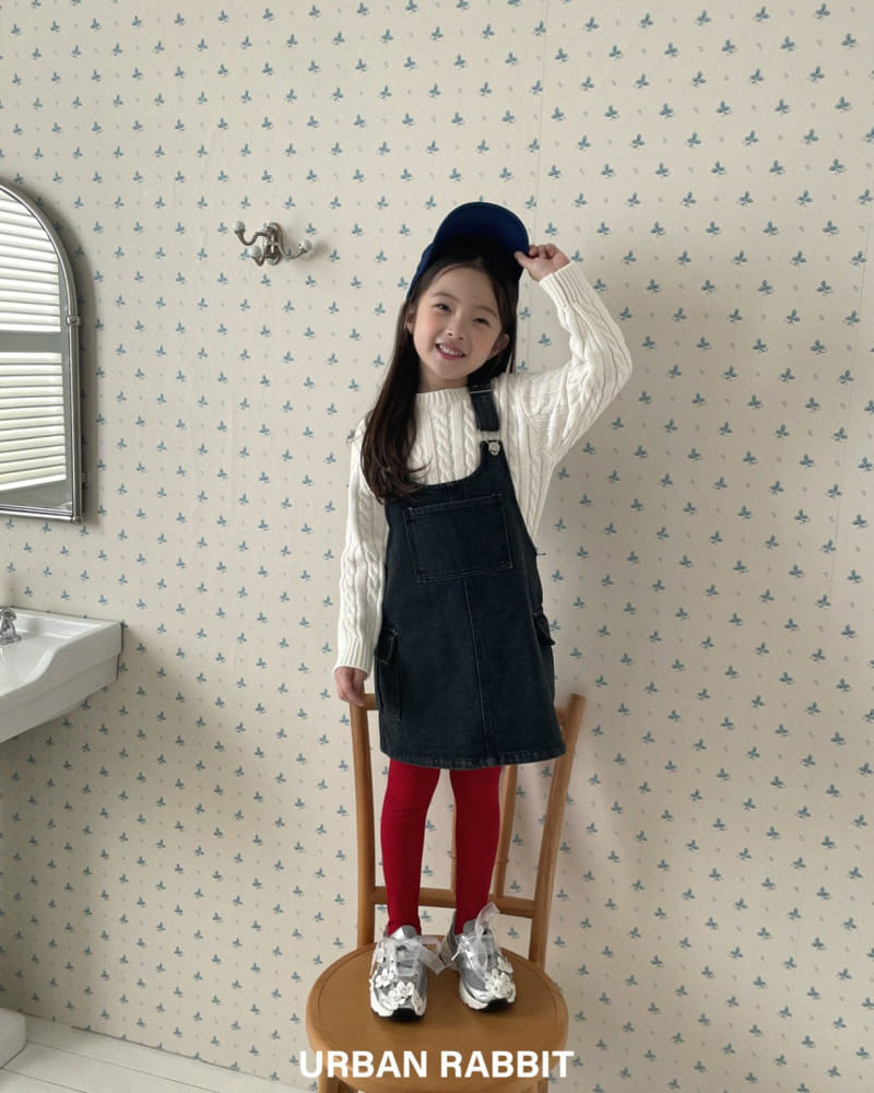 Urban Rabbit - Korean Children Fashion - #childofig - Cargo Denim Overalls Skirt - 2