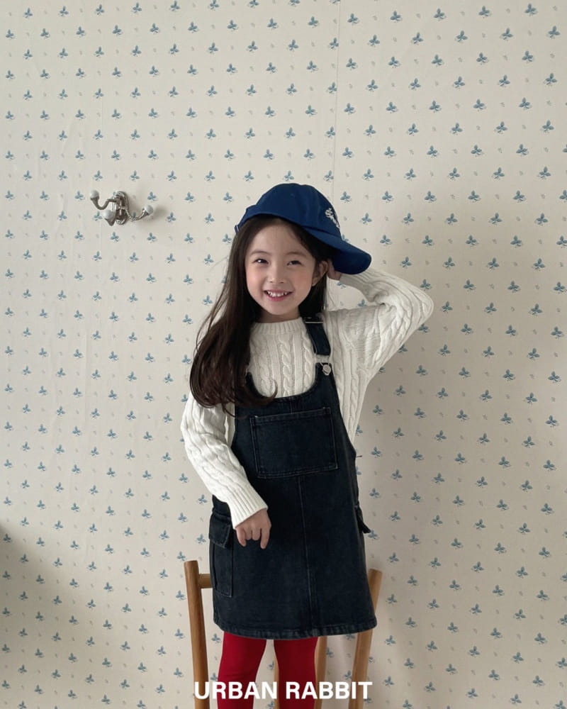 Urban Rabbit - Korean Children Fashion - #childrensboutique - Cargo Denim Overalls Skirt - 4