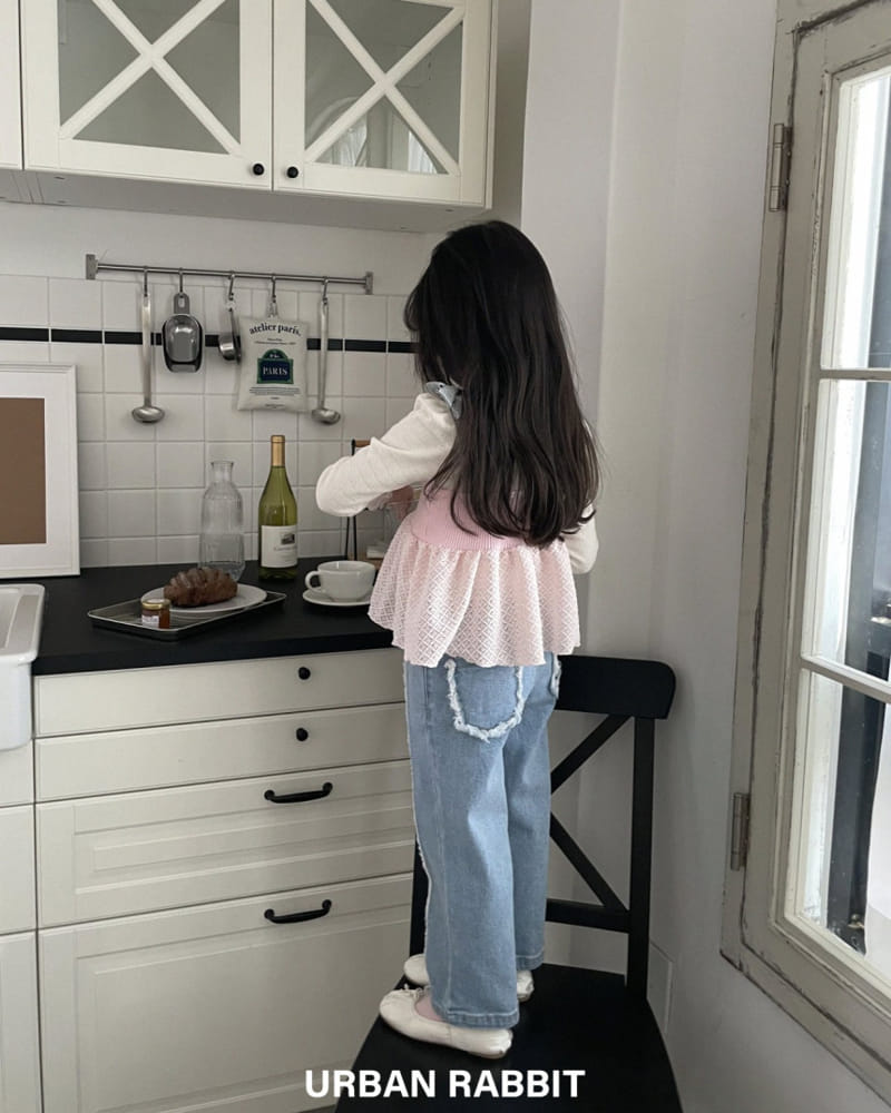 Urban Rabbit - Korean Children Fashion - #designkidswear - Fringe Span Denim - 4