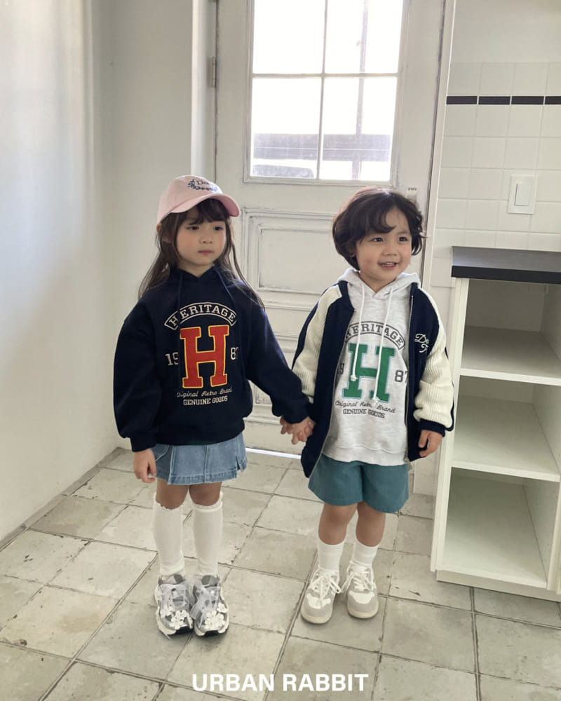 Urban Rabbit - Korean Children Fashion - #kidsshorts - H Appliaue Hoody  - 9