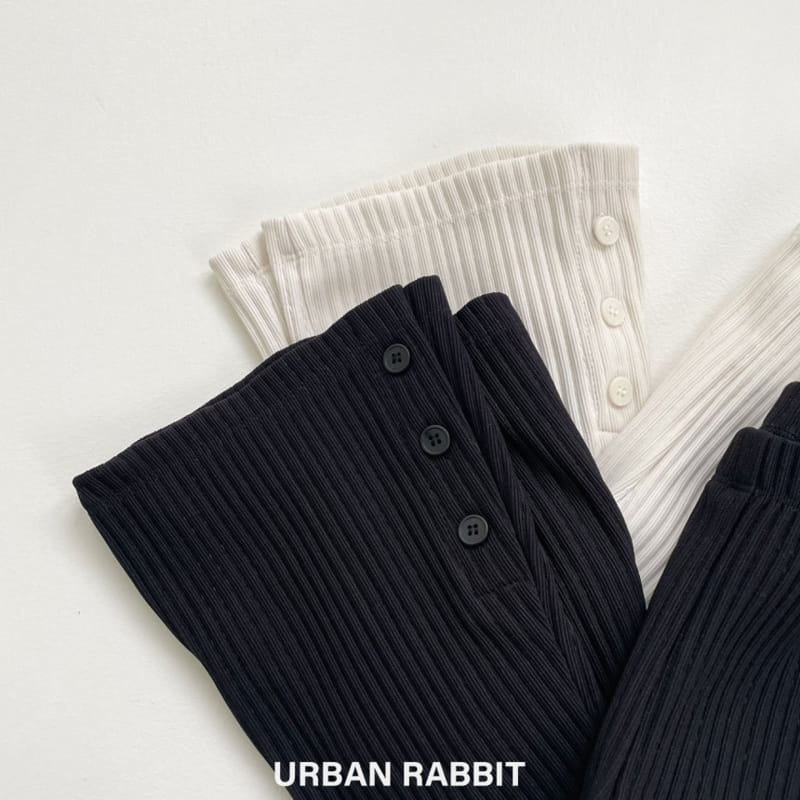 Urban Rabbit - Korean Children Fashion - #kidsshorts - Button Rib Boots Cut Pants