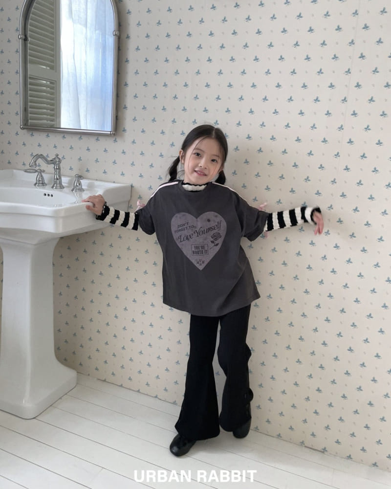 Urban Rabbit - Korean Children Fashion - #kidsshorts - Heart Ribbon Tee - 3