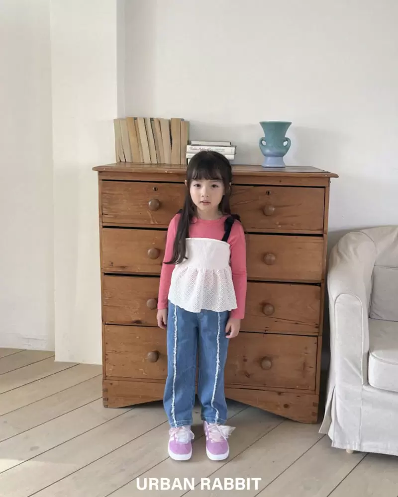 Urban Rabbit - Korean Children Fashion - #kidsstore - Fringe Span Denim - 7