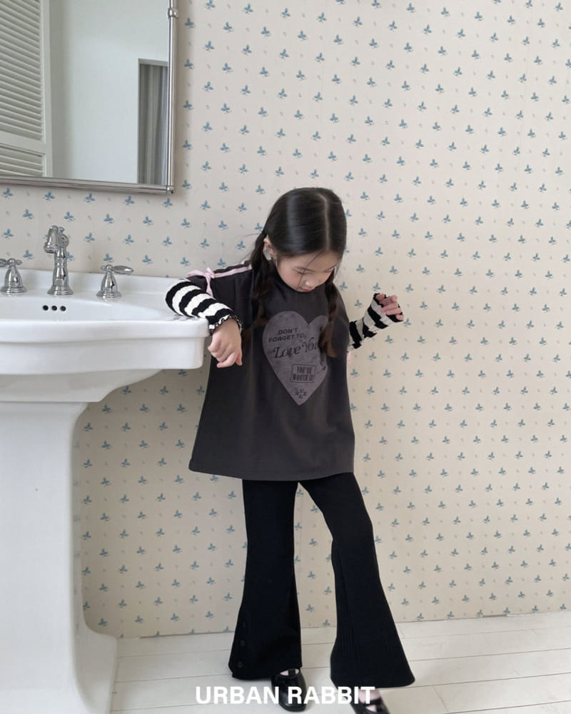 Urban Rabbit - Korean Children Fashion - #kidsshorts - Heart Ribbon Tee - 4