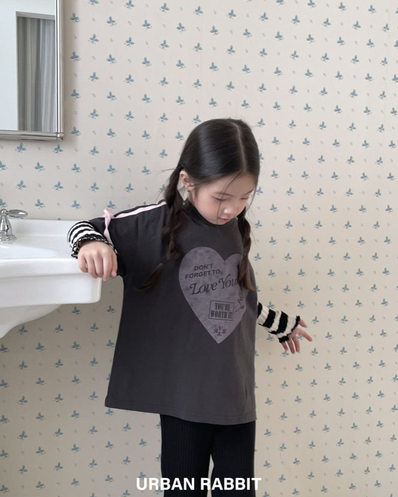Urban Rabbit - Korean Children Fashion - #littlefashionista - Heart Ribbon Tee - 7