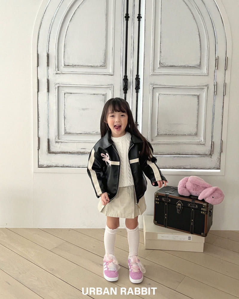 Urban Rabbit - Korean Children Fashion - #minifashionista - Ribbon Biker Jacket - 7