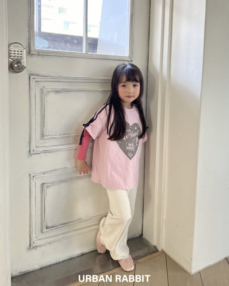 Urban Rabbit - Korean Children Fashion - #prettylittlegirls - Heart Ribbon Tee - 10